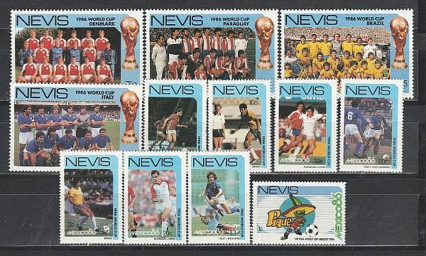 Невис 1986, Футбол, ЧМ в Мексике, 12 марок